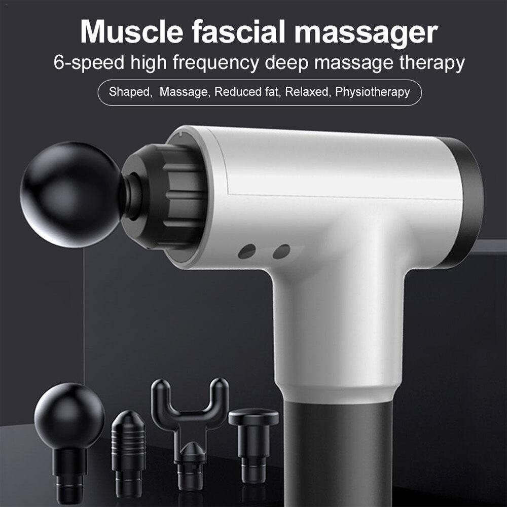 3300r/min Massage Gun Muscle Relaxation Massager Vibration Fascial Gun Fitness Equipment Noise Reduction Design For Male Female