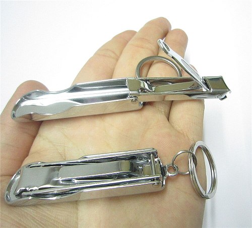 EDC Gadget Fold Fingernail Clipper Toenail Toe Nail key ring Manicure Cutter Scissor Trimmer Keychain Pedicure Foldable Tool