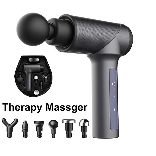 Mini Muscle Massage Gun 5 Gears Electric Vibration Body Tissue Massager Deep Relaxed Pain Relief Muscle Stimulator Theragun+Bag