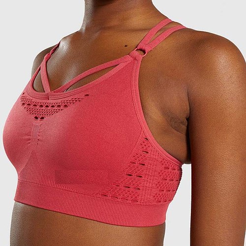 New Seamless Sports Bra Women Running Adjustable Strappy Yoga Bra With Removable Pads Brassiere Sport Fitness Top Active Wear