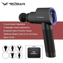 Electric Vibrate Muscle Massage Gun with 5 Tips TEZEWA Newest Hand Held Massger for Muscle Relaxtion and Exercise Relief