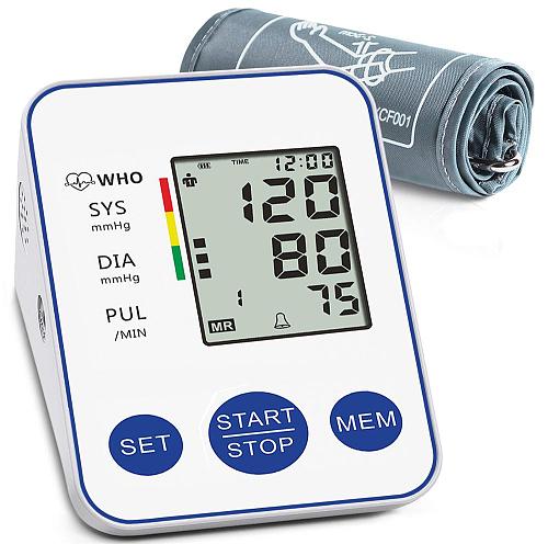 Automatic Digital Blood Pressure Monitor Upper Arm LCD Blood Pressure Monitors with Large Cuff Home BP Heart Rate Pulse Meter