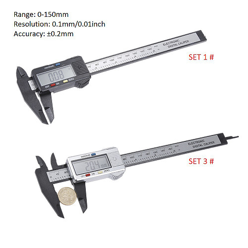150mm 100mm Electronic Digital Caliper 6 Inch Vernier Caliper Gauge Micrometer Measuring Tool Digital Ruler with Battery