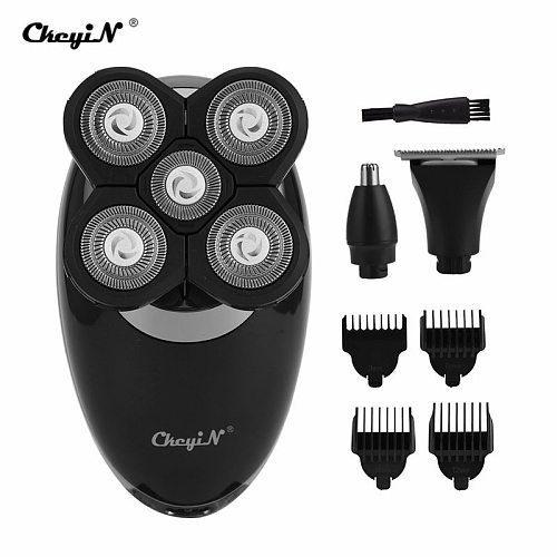 3 In 1 Electric Shaver Men 3D FIVE Blade Heads Razor Clipper Nose Hair Trimmer Rechargeable Men Ear Trimmer Face Care Shaving