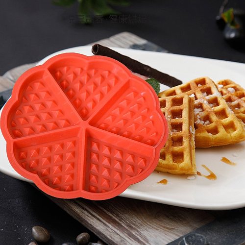 Non-Stick Food Grade Silicone Waffle Mold Cake Chocolate Candy Mold Kitchen Baking Tray High Temperature Baking Tool Accessories