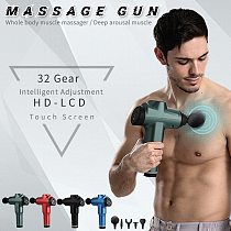 7800r LCD Display Body Massage Gun Exercising Muscle Electric Massager for Back and Neck Vibrator Slimming Shaping