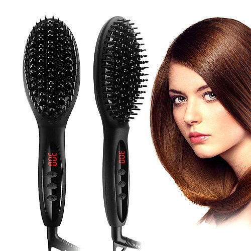 Hair Straightener Brush Women Girl Multifunction Electric Hair Comb Fast Heating Hair Straight Styler Hair Straightening Brush