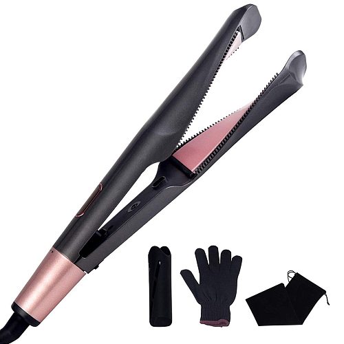 Travel Flat Iron Hair Straightener Electric Twist Straightening Curling Iron Hair Styling Curler Hair Wave Crimper Curling Wand