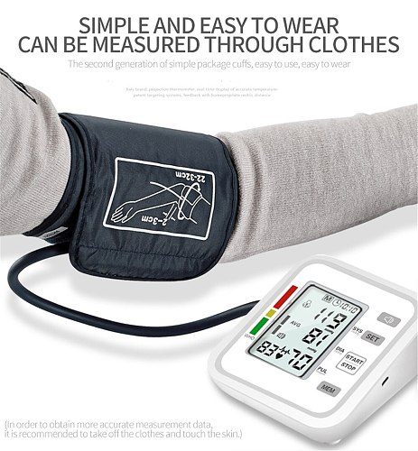English Automatic Upper Arm Type Electronic Blood Pressure Monitor For Home Medical English Voice Broadcast