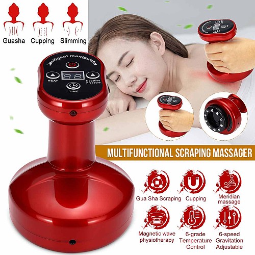 Electric Scraping Instrument Meridian Dredge Lymphatic Drainage Suction Massage Brush Home Suction Machine Cupping Full Body