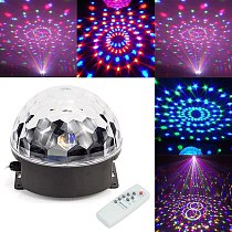 LED Disco Sound Activated Rotating Stage Lights MP3 Player With Remote Control 6 Colors Digital RGB Disco Crystal Magic Ball