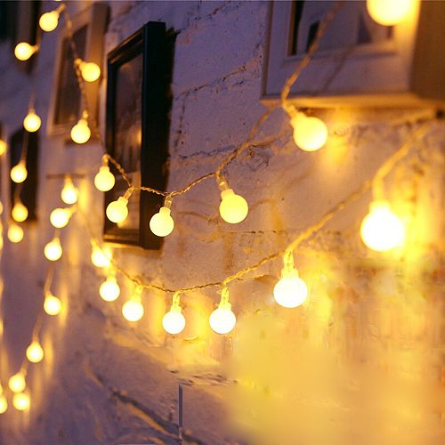 USB/Battery Power LED Ball Garland Lights Fairy String Waterproof Outdoor Lamp Christmas Holiday Wedding Party Lights Decoration