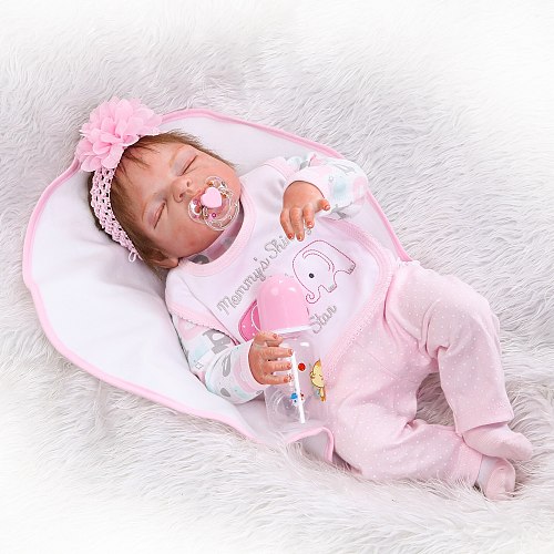 48CM bebe realistic reborn premie baby doll hand detailed painting pinky look full body silicone Anatomically Correct