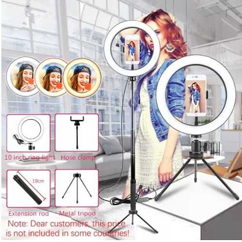 6/10 inch ring light with tripod LED Ring Light Selfie Ring Light with Stand for Youtube tik tok Live lighting photography