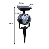 Solar Powered Rotating RGB Crystal Magic Ball Disco Stage light Christmas Party Lamp Outdoor Garden Lawn Laser Projector Lamp