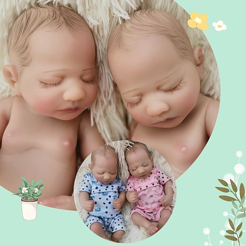 OtardDolls 10inch full silicone reborn baby dolls twins reborn babies dolls Bonecas Bebes Reborn for child baby kid girl gift
