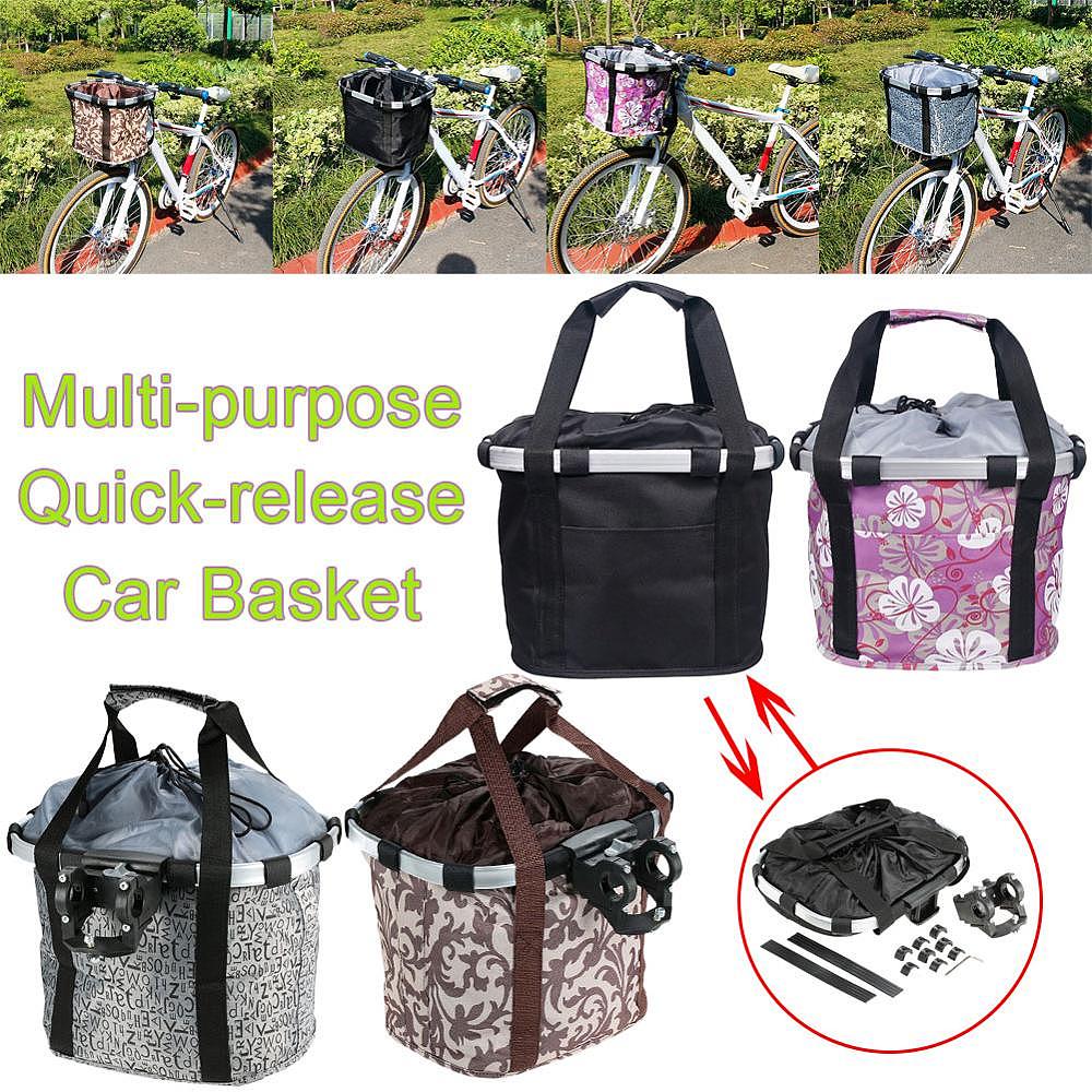 Pet Bicycle Carrier Bag Bicycle Basket Waterproof Pets Seat Bicycle Basket Front Removable Bike Basket Carrier