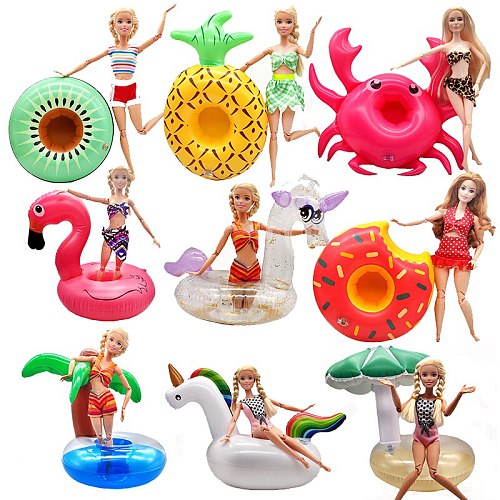 Suit for Barbie Fashion Accessories Dolls for Girls Swimsuit Swim Pool Doll Clothes Furniture Toys for Children Boneca Swimwear