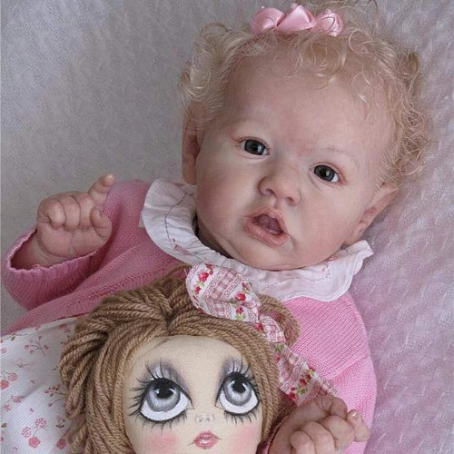 22 Inches Saskia Series Oaklynn Reborn Baby Doll Girl Doll Costume Accessories Set - Silicone Vinyl/Cloth Body (Cloth is Random)