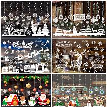 Merry Christmas Ornaments Christmas Window Stickers 2020 New Year Decorations New Year Glass Stickers Christmas Decorations