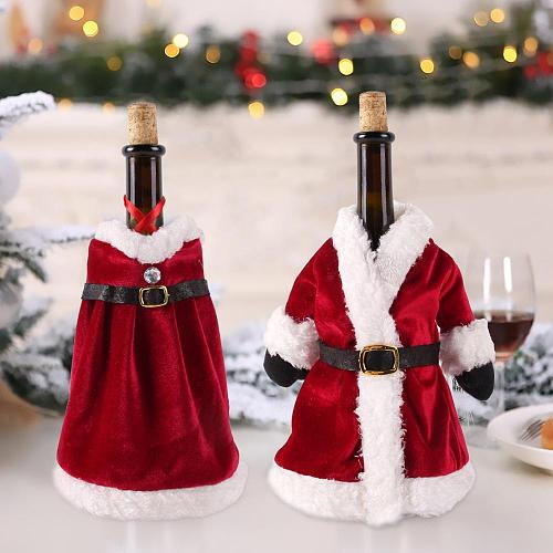 Christmas Wine Bottle Set Merry Christmas Decor for Home  2020 Navidad Noel Cristmas Ornaments Xmas Gifts New Year 2021
