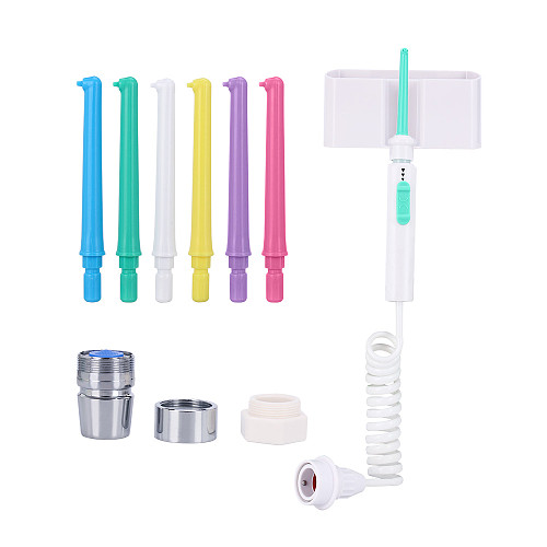 6 Nozzles Faucet Oral Irrigator Water Dental Jet Flosser Water Irrigation Pick Floss Dental Denture Tooth Teeth Cleaning