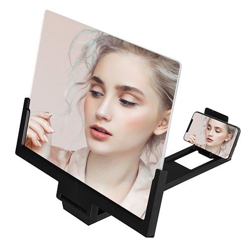 14 inch Mobile Phone Screen Magnifying Glass Stereoscopic Video Screen Amplifier Foldable Phone Bracket Tablet Holder