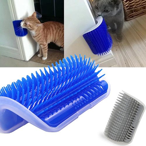 Cat Self Groomer Brush Pet Grooming Supplies Hair Removal Comb for Cat Dog Hair Shedding Trimming Cat Massage Device with catnip