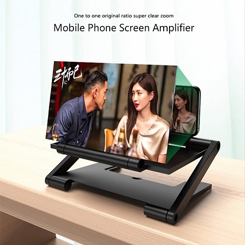 8 Inch Folding 3D Screen Mobile Phone Amplifier Magnifier Cellphone Holder Mobile Phone Screen Amplifier 2020