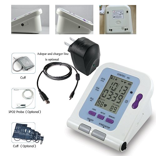CONTEC08C New CE FDA Digital Blood Pressure Monitor USB Software CD Included  BP Monitor, Tensiometer