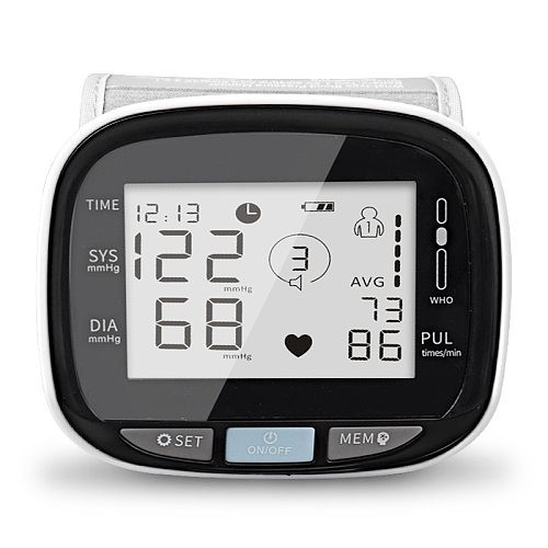 Medical Wrist Digital Blood Pressure Heart Rate BP Monitor Tensiometer BP Pulse Rate Meter Manometer Automatic Sphygmomanometer
