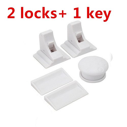 1key 2 locks Magnetic Child Lock Baby Safety Baby Protections Cabinet Door Lock Kids Drawer Locker Security Invisible Locks