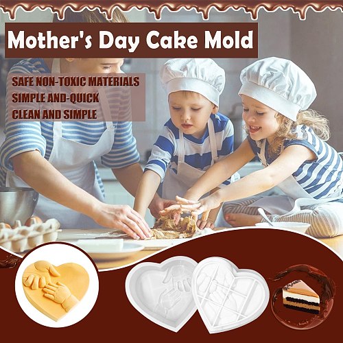 Mother's Day Hand Holding Shape Fondant Cake Decorating Tools 3d Silicone Molds Utensils For Kitchen Bakeware Tools Moldes