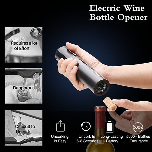 Rechargeable Electric Wine Bottle Opener Corkscrew Foil Cutter Set Automatic Bottle Opener for Wine Kitchen gadgets Can Opener
