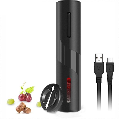 New Electric Wine Opener Rechargeable Automatic Corkscrew Creative Wine Bottle Opener with USB Charging Cable Suit for Home Use