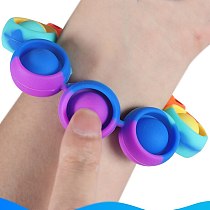 Pop It Fidget Reliver Stress Toys Rainbow Bracelet Push It Bubble Antistress Toys Adult Children Sensory Toy To Relieve Autism