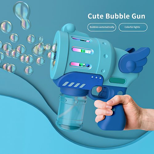 Bubble Machine Automatic Indoor Outdoor Bubble Machine Maker Gun Shape Exciting Bubble Machine Used Gift Reward Children