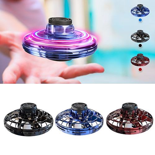 Flynova Mini Drone LED UFO type Flying Helicopter spinner  Fingertip Upgrade Flight Gyro Drone Aircraft Toy Adult Kids Gift