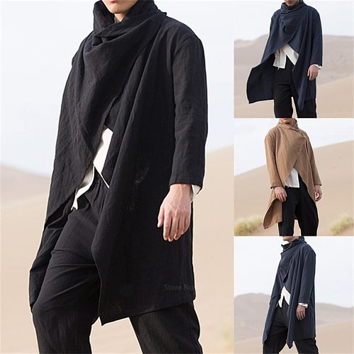 Saudi Arabia Traditional Muslim Fashion Jubba Thobe for Men Arab Long Robes Thin Cloak Cardigan Islamic Clothing