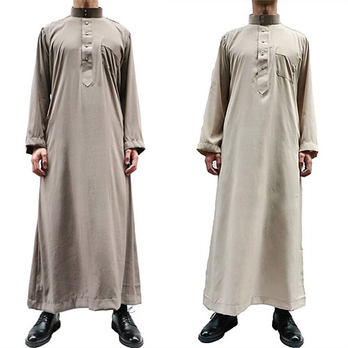 Jubba Thobe Karftan for Men Islamic Clothing Muslim Fashion Dubai Eid Mubarak Arab Saudi Arabia Turkey Long Robe Abaya Dress