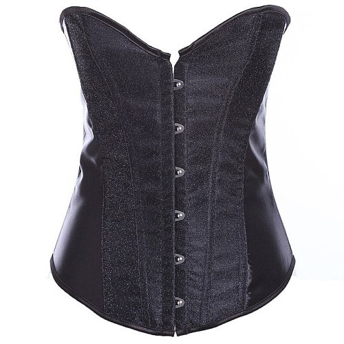 Wholesale Price Satin Waist Trainer Women Bustier Sequined Corset Fashion Corselet with T String Ovebust Shine Gorset Sexy