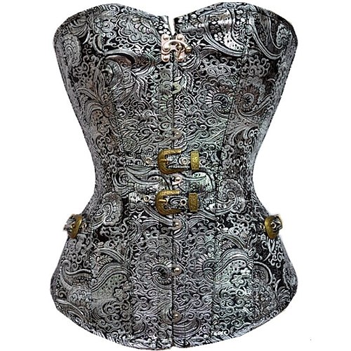 Steampunk Corset Sexy Gothic Clothing Vintage Waist Trainer Modeling Strap Lace Up Bustiers Retro Button Korselet