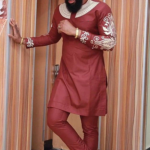 Abaya Men's Muslim Fashion Arab Men's Clothing 2021 Jubba Thobe Kaftan Dress Stand Collar Gold Print Simple Islamic Clothing Men