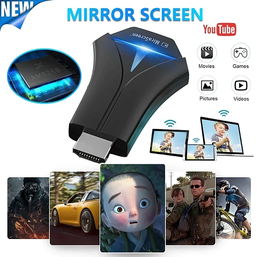 Mirascreen K12 TV Stick Wifi Display Receiver HDMI-compatible Stream Cast Mirror Screen Airplay Miracast Anycast Airmirror