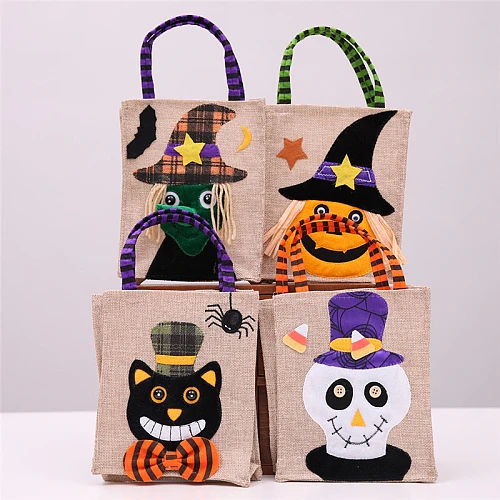 1pc Halloween New Creative Pumpkin Portable Candy Bag Halloween Holiday Home Party Decoration Gift for Children Treat or Trick