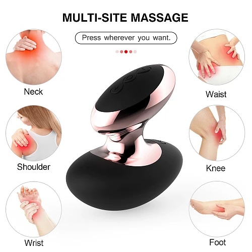 Handheld Massager Wand with 10 Magic Vibration Modes, Whisper Quiet, Personal Full Body Massager, Silicone Cordless Massager for Neck Shoulder Back Body Massage, Sports Release