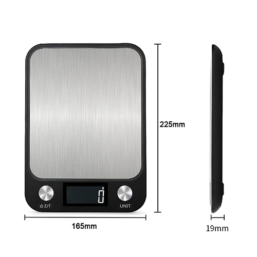 LCD Display 10kg/1g Multi-function Digital Food Kitchen Scale Stainless Steel Weighing Food Scale Cooking Tools Balance