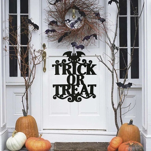 The Witch Is In Halloween Hanging Sign Door Hanging Halloween Decoration for Home Door Party Decoration Happy Halloween  Supply