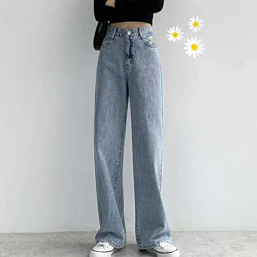 Woman Jeans High Waist Clothes Wide Leg Denim Clothing Streetwear Vintage Quality 2021 Summer Fashion Harajuku loose Pants