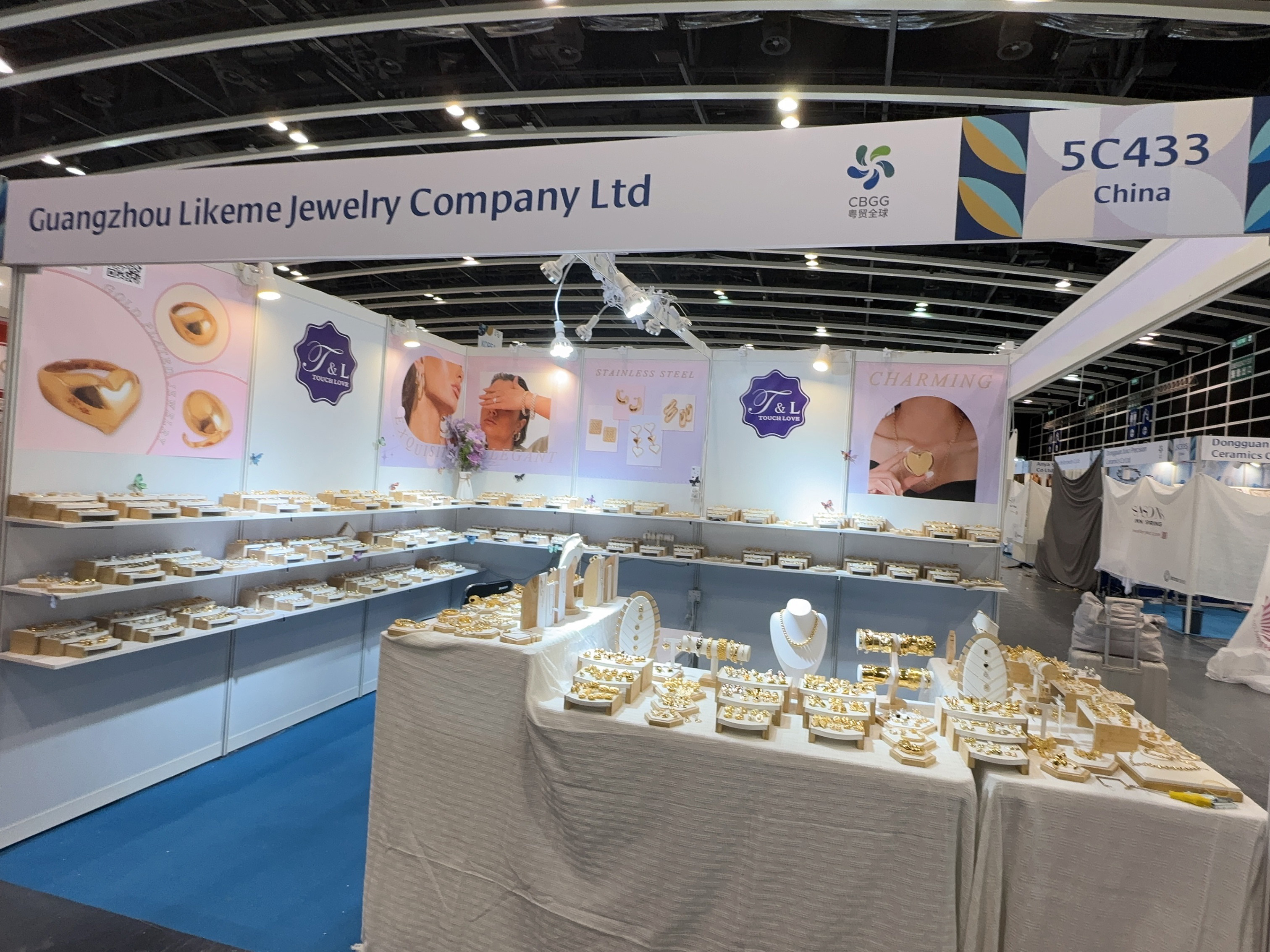 Touchlove Jewelry exhibition booth at Hong Kong fashion jewellery fair 2024